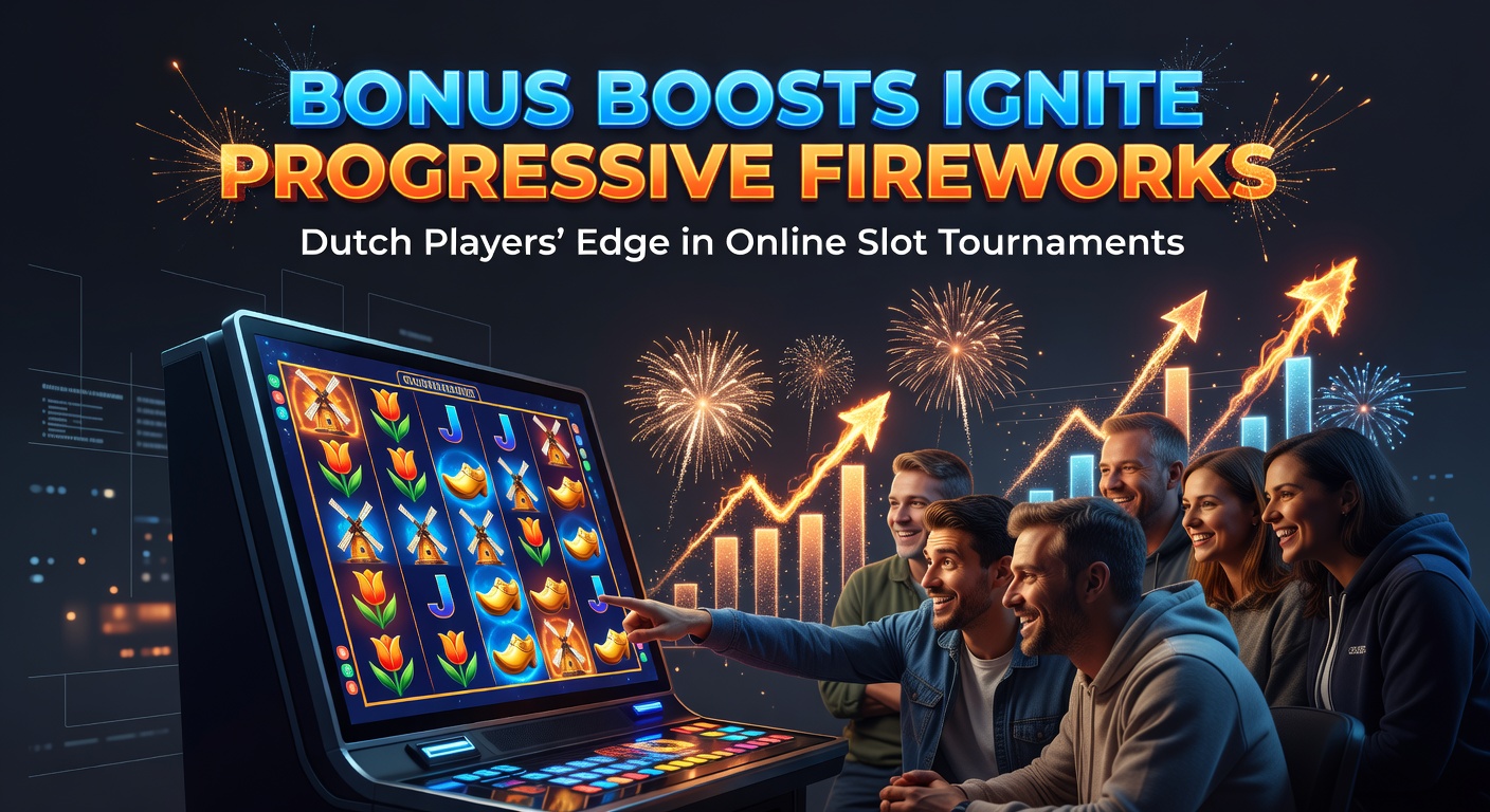 Grafiek met exploderende bonusboosts en progressieve jackpots in een kleurrijk slottoernooi, symboliserend het vuurwerk van winsten voor Nederlandse spelers