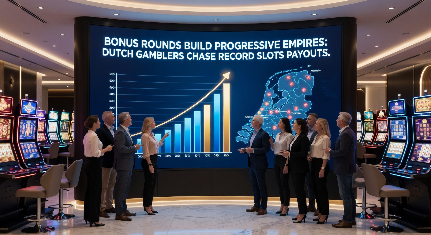 Nederlandse gokkers vieren een grote progressieve jackpotwinst op een online slot met bonusronde-actie