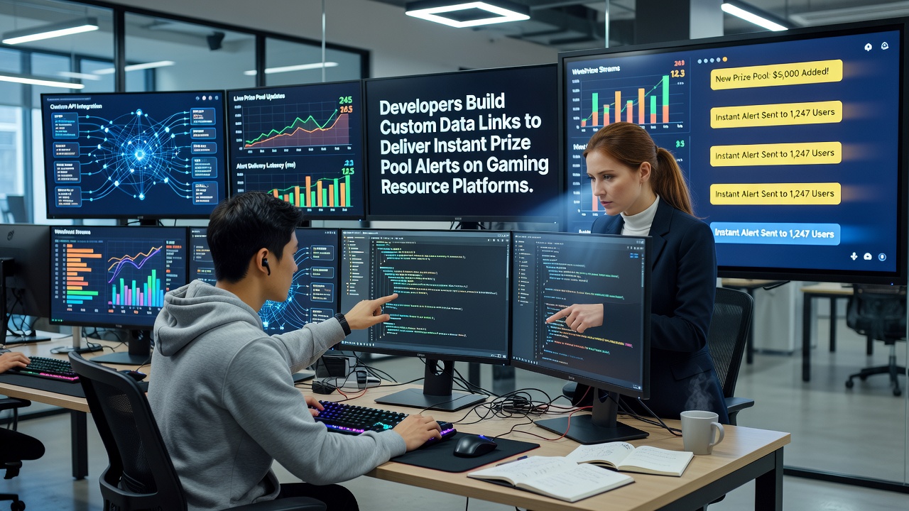 Ontwikkelaars werken aan aangepaste dataverbindingen voor gaming platforms met focus op prijs pool data