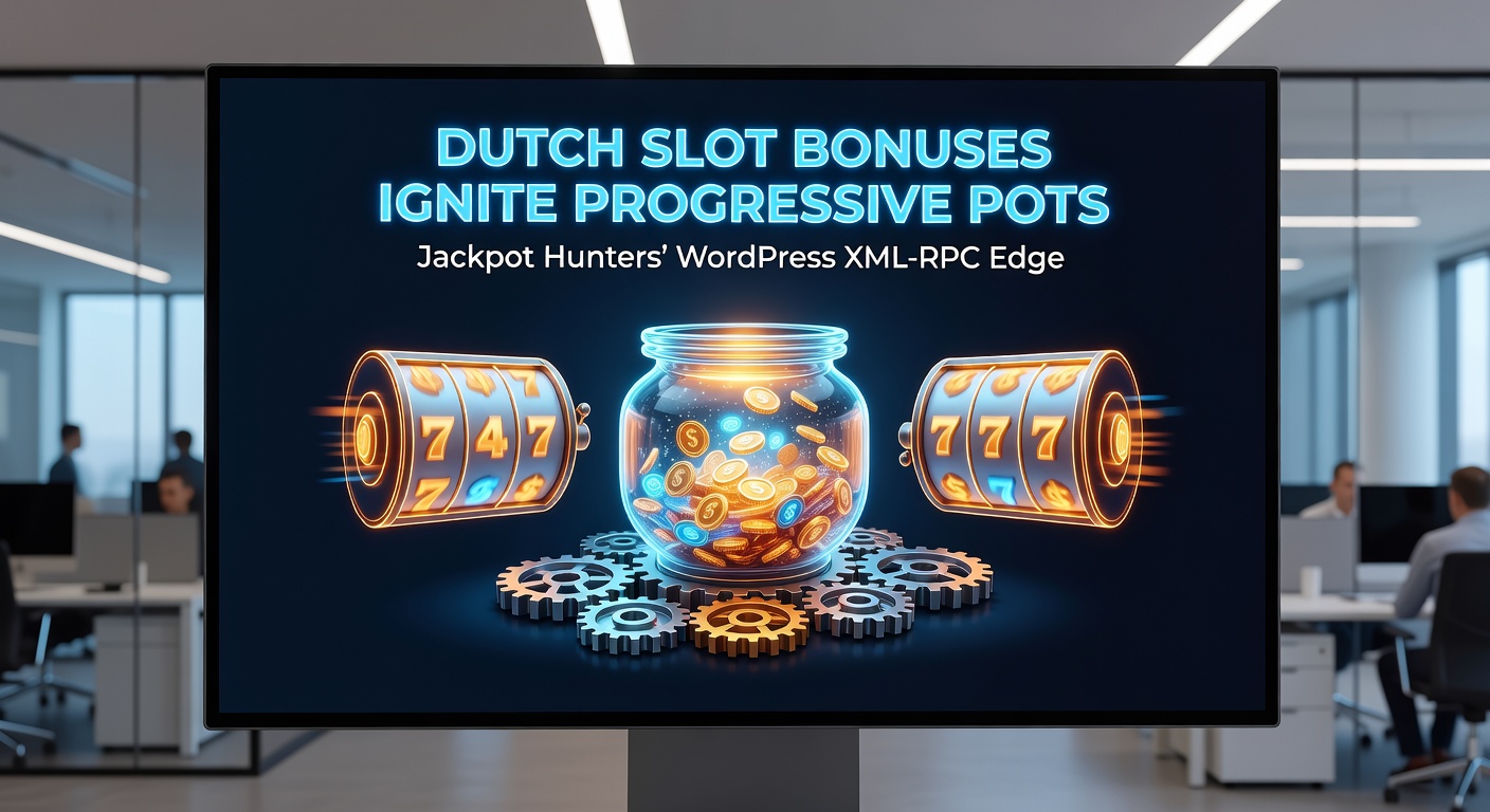 Close-up van een WordPress dashboard met XML-RPC logs, real-time jackpot-updates en bonus-trigger grafieken voor Nederlandse slots