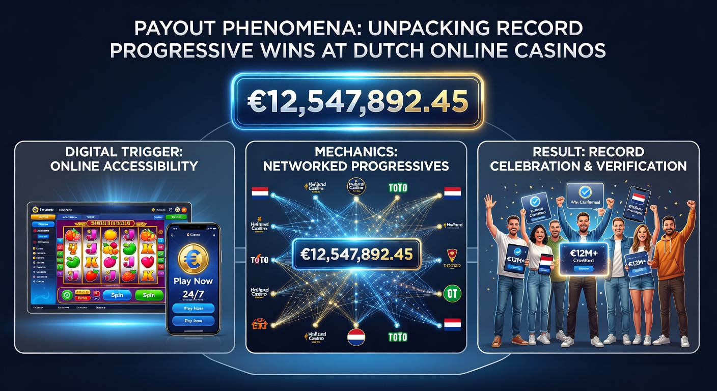 Schermafbeelding van een progressieve jackpotmeter die oploopt tot een recordbedrag, met confetti-effect bij de win