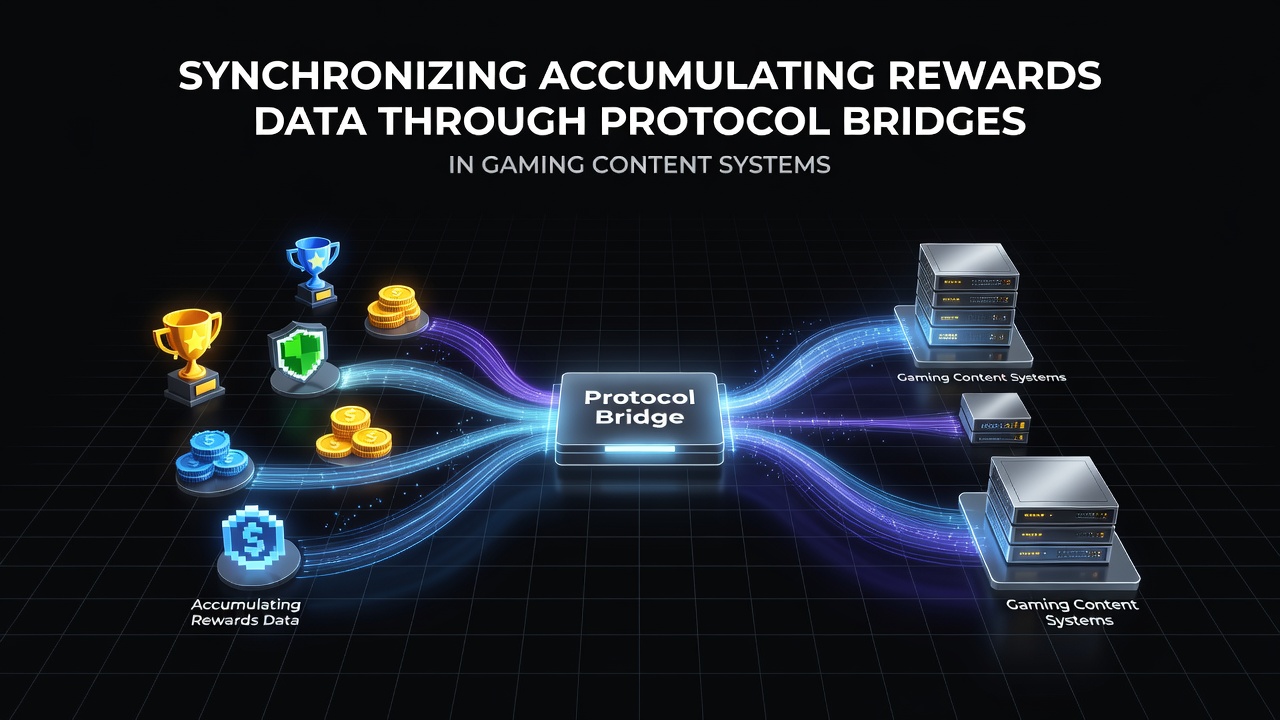 Overzicht van dataflow via protocolbruggen in een gaming content ecosysteem