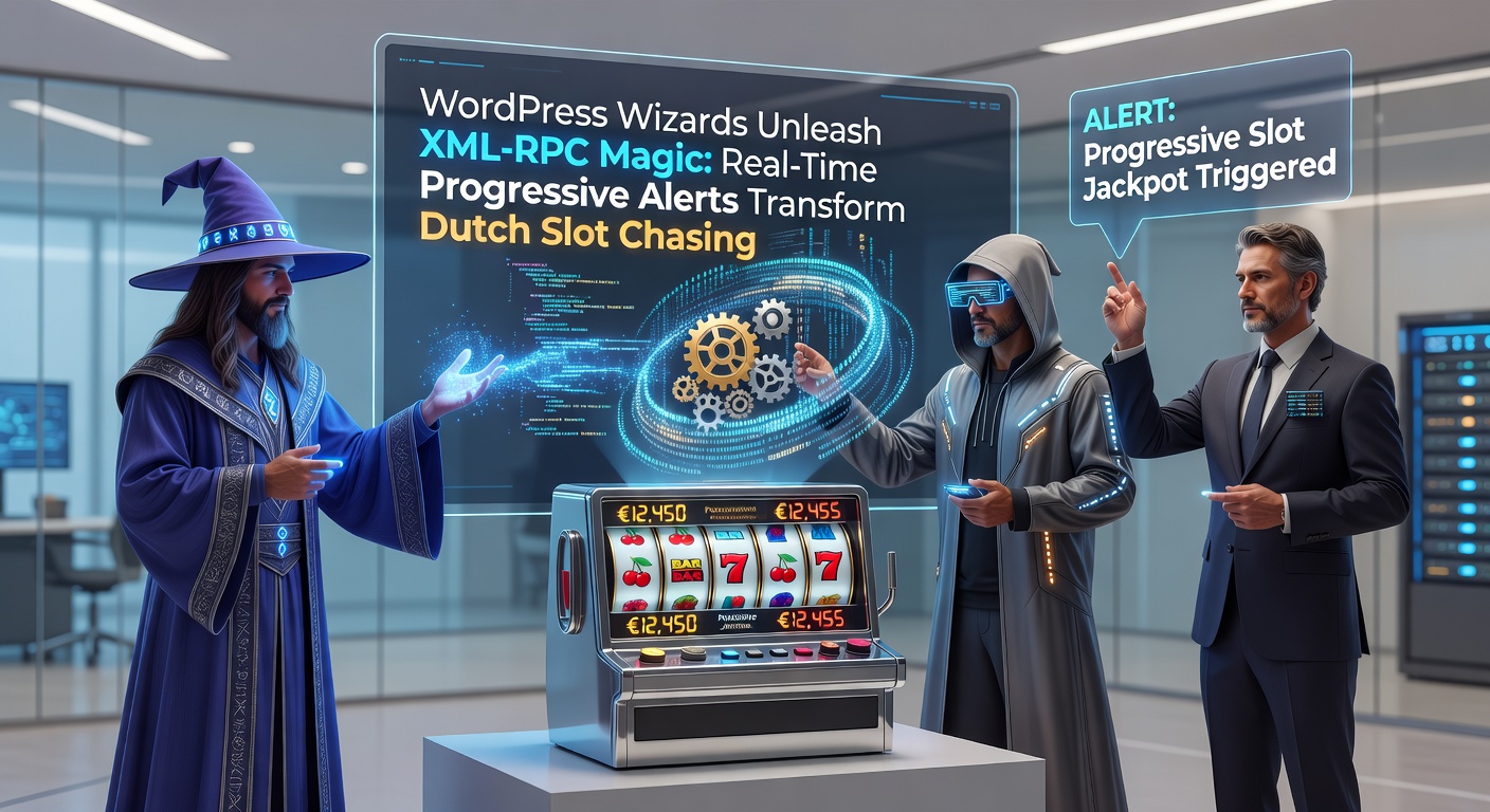 WordPress dashboard met XML-RPC integratie voor real-time progressieve jackpot tracking in Nederlandse online casinos